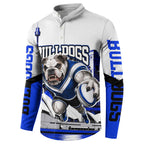 Personalised Canterbury Bankstown Bulldogs Button Sweatshirt Rugby Mascot Sydney City Skyline