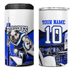 Personalised Canterbury Bankstown Bulldogs 4 in 1 Can Cooler Tumbler Rugby Mascot Sydney City Skyline