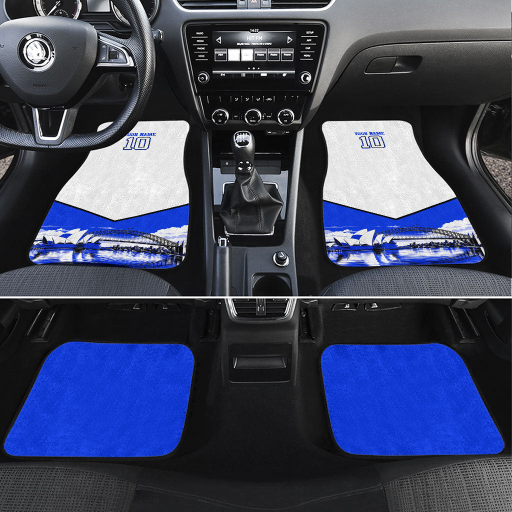 Personalised Canterbury Bankstown Bulldogs Car Mats Rugby Mascot Sydney City Skyline