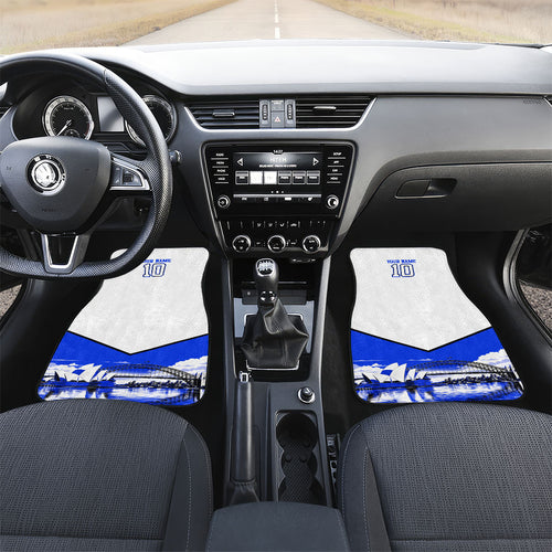Personalised Canterbury Bankstown Bulldogs Car Mats Rugby Mascot Sydney City Skyline