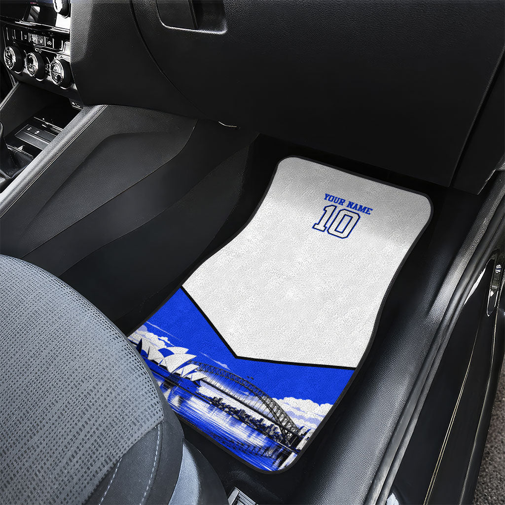Personalised Canterbury Bankstown Bulldogs Car Mats Rugby Mascot Sydney City Skyline