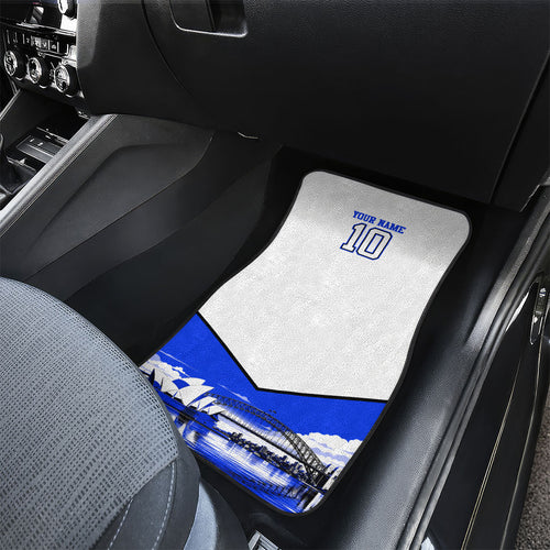 Personalised Canterbury Bankstown Bulldogs Car Mats Rugby Mascot Sydney City Skyline