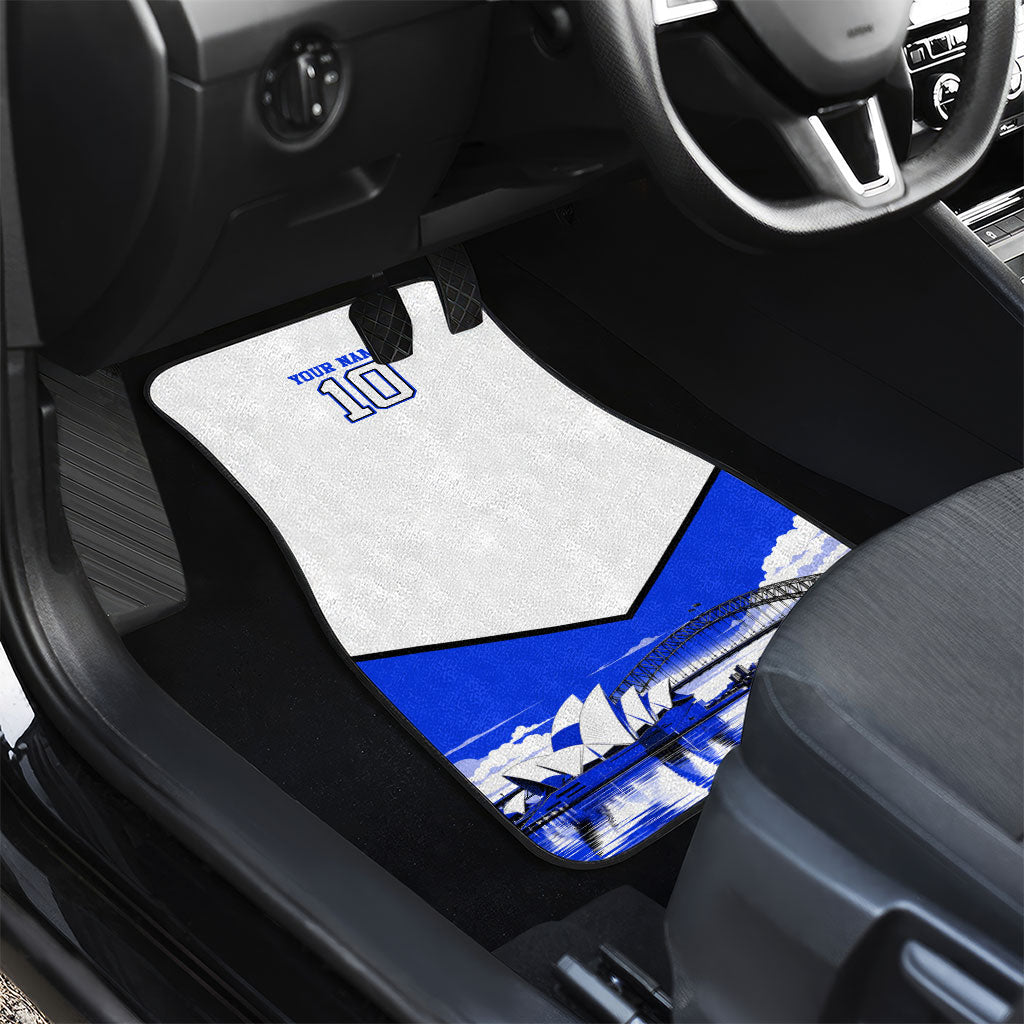 Personalised Canterbury Bankstown Bulldogs Car Mats Rugby Mascot Sydney City Skyline