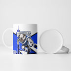 Personalised Canterbury Bankstown Bulldogs Ceramic Mug Rugby Mascot Sydney City Skyline