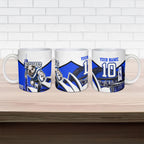 Personalised Canterbury Bankstown Bulldogs Ceramic Mug Rugby Mascot Sydney City Skyline