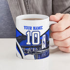 Personalised Canterbury Bankstown Bulldogs Ceramic Mug Rugby Mascot Sydney City Skyline