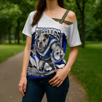 Personalised Canterbury Bankstown Bulldogs Cross Shoulder Shirt Rugby Mascot Sydney City Skyline