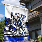 Personalised Canterbury Bankstown Bulldogs Garden Flag Rugby Mascot Sydney City Skyline