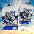 Personalised Canterbury Bankstown Bulldogs Garden Flag Rugby Mascot Sydney City Skyline
