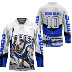 Personalised Canterbury Bankstown Bulldogs Hockey Jersey Rugby Mascot Sydney City Skyline