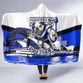 Personalised Canterbury Bankstown Bulldogs Hooded Blanket Rugby Mascot Sydney City Skyline
