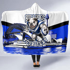 Personalised Canterbury Bankstown Bulldogs Hooded Blanket Rugby Mascot Sydney City Skyline