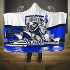 Personalised Canterbury Bankstown Bulldogs Hooded Blanket Rugby Mascot Sydney City Skyline