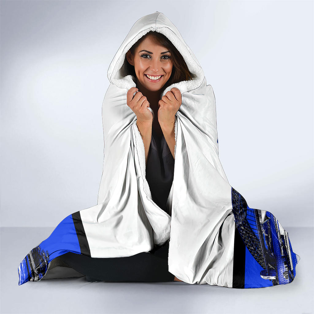 Personalised Canterbury Bankstown Bulldogs Hooded Blanket Rugby Mascot Sydney City Skyline