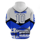 Personalised Canterbury Bankstown Bulldogs Hoodie Rugby Mascot Sydney City Skyline