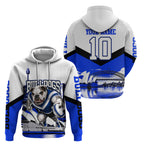 Personalised Canterbury Bankstown Bulldogs Hoodie Rugby Mascot Sydney City Skyline