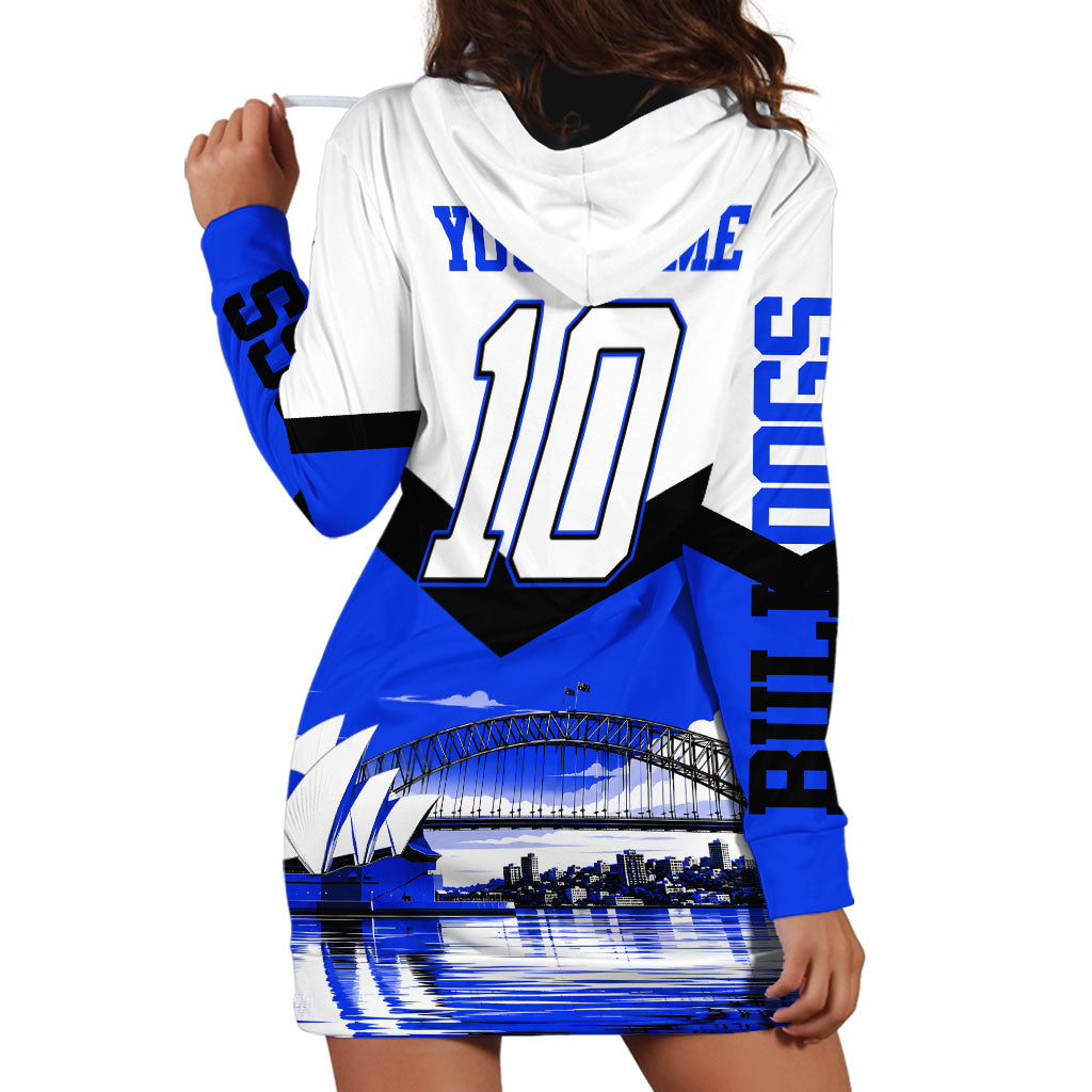 Personalised Canterbury Bankstown Bulldogs Hoodie Dress Rugby Mascot Sydney City Skyline