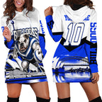Personalised Canterbury Bankstown Bulldogs Hoodie Dress Rugby Mascot Sydney City Skyline