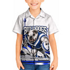 Personalised Canterbury Bankstown Bulldogs Kid Hawaiian Shirt Rugby Mascot Sydney City Skyline