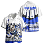Personalised Canterbury Bankstown Bulldogs Kid Hawaiian Shirt Rugby Mascot Sydney City Skyline