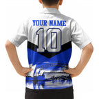 Personalised Canterbury Bankstown Bulldogs Kid Hawaiian Shirt Rugby Mascot Sydney City Skyline