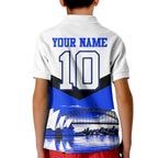 Personalised Canterbury Bankstown Bulldogs Kid Polo Shirt Rugby Mascot Sydney City Skyline