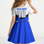 Personalised Canterbury Bankstown Bulldogs Kid Short Sleeve Dress Rugby Mascot Sydney City Skyline