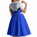Personalised Canterbury Bankstown Bulldogs Kid Short Sleeve Dress Rugby Mascot Sydney City Skyline