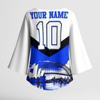 Personalised Canterbury Bankstown Bulldogs Kimono Sleeve Blouse Rugby Mascot Sydney City Skyline