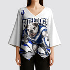 Personalised Canterbury Bankstown Bulldogs Kimono Sleeve Blouse Rugby Mascot Sydney City Skyline