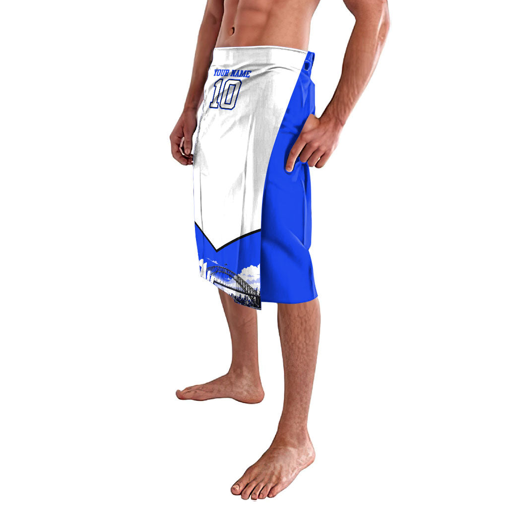 Personalised Canterbury Bankstown Bulldogs Lavalava Rugby Mascot Sydney City Skyline