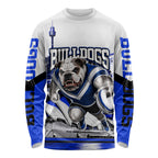 Personalised Canterbury Bankstown Bulldogs Long Sleeve Shirt Rugby Mascot Sydney City Skyline