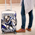 Personalised Canterbury Bankstown Bulldogs Luggage Cover Rugby Mascot Sydney City Skyline