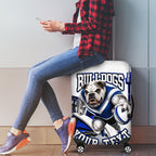 Personalised Canterbury Bankstown Bulldogs Luggage Cover Rugby Mascot Sydney City Skyline