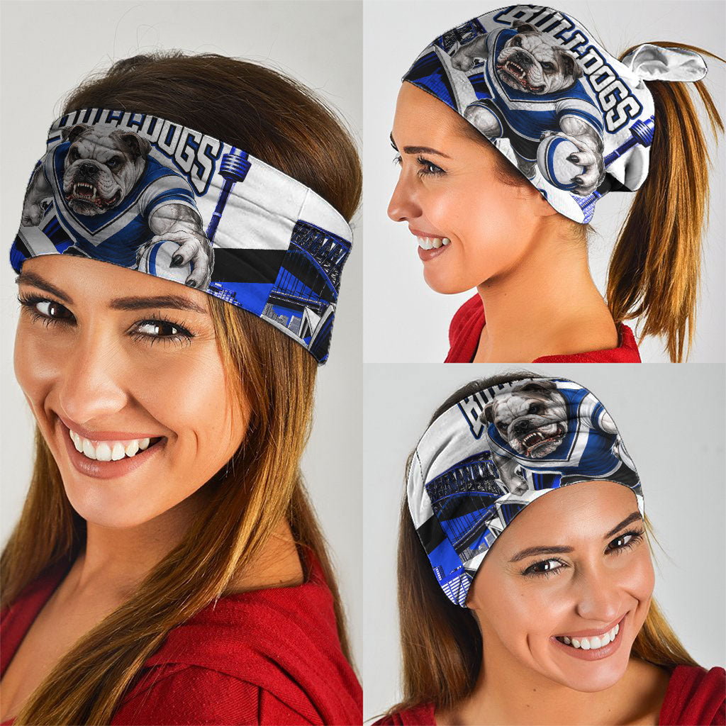 Personalised Canterbury Bankstown Bulldogs Neck Gaiter Rugby Mascot Sydney City Skyline