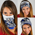 Personalised Canterbury Bankstown Bulldogs Neck Gaiter Rugby Mascot Sydney City Skyline