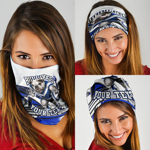 Personalised Canterbury Bankstown Bulldogs Neck Gaiter Rugby Mascot Sydney City Skyline