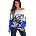 Personalised Canterbury Bankstown Bulldogs Off Shoulder Sweater Rugby Mascot Sydney City Skyline