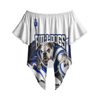 Personalised Canterbury Bankstown Bulldogs Off Shoulder Wrap Waist Top Rugby Mascot Sydney City Skyline