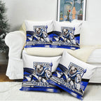 Personalised Canterbury Bankstown Bulldogs Pillow Cover Rugby Mascot Sydney City Skyline