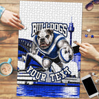 Personalised Canterbury Bankstown Bulldogs Puzzle Rugby Mascot Sydney City Skyline