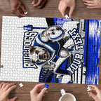 Personalised Canterbury Bankstown Bulldogs Puzzle Rugby Mascot Sydney City Skyline