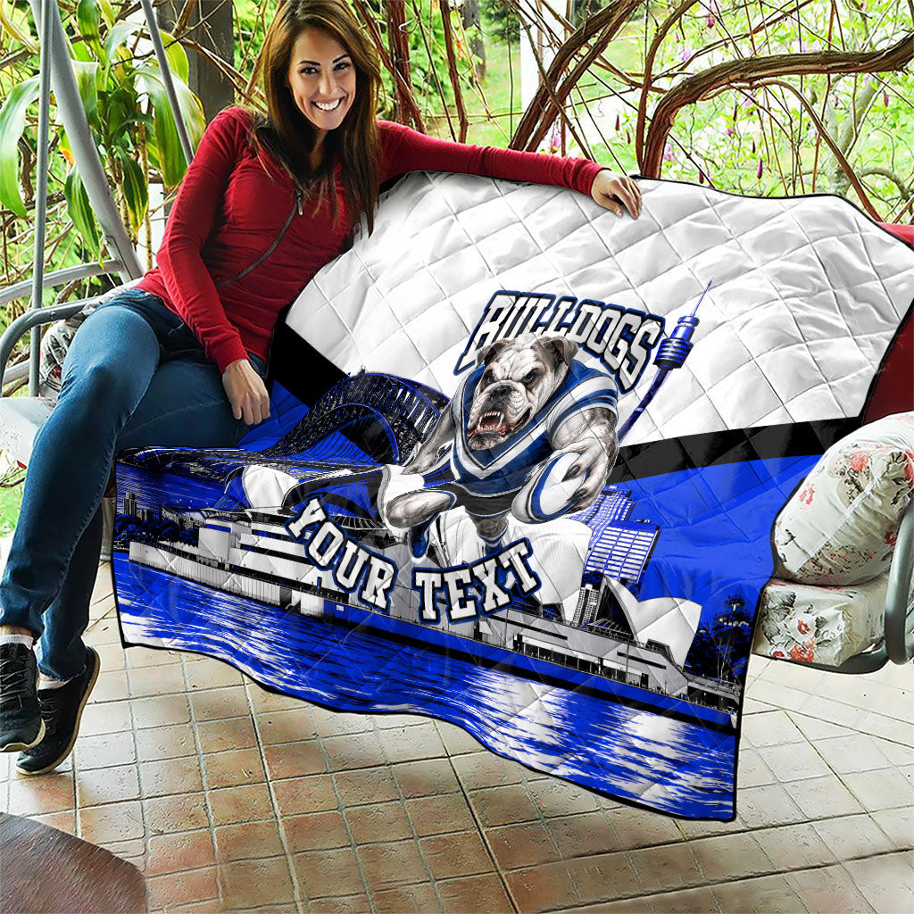 Personalised Canterbury Bankstown Bulldogs Quilt Rugby Mascot Sydney City Skyline