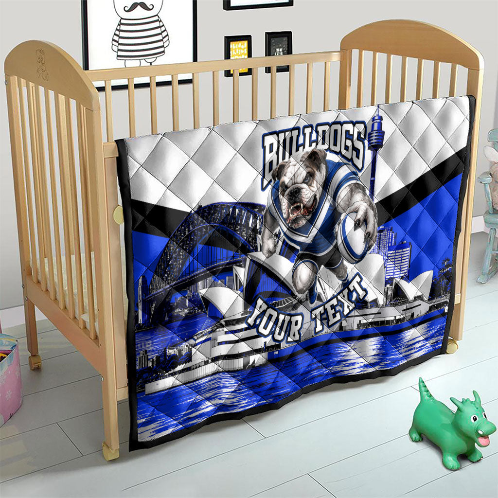 Personalised Canterbury Bankstown Bulldogs Quilt Rugby Mascot Sydney City Skyline