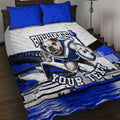 Personalised Canterbury Bankstown Bulldogs Quilt Bed Set Rugby Mascot Sydney City Skyline