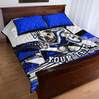 Personalised Canterbury Bankstown Bulldogs Quilt Bed Set Rugby Mascot Sydney City Skyline