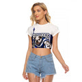 Personalised Canterbury Bankstown Bulldogs Raglan Cropped T Shirt Rugby Mascot Sydney City Skyline
