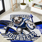 Personalised Canterbury Bankstown Bulldogs Round Carpet Rugby Mascot Sydney City Skyline