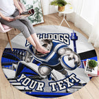 Personalised Canterbury Bankstown Bulldogs Round Carpet Rugby Mascot Sydney City Skyline