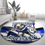 Personalised Canterbury Bankstown Bulldogs Round Carpet Rugby Mascot Sydney City Skyline